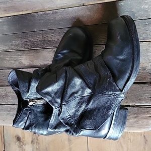 A.S. 98 Italian leather zippered booties EU 39